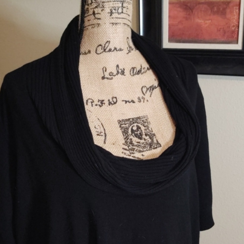 Cowl Neck short sleeve sweater
